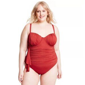 NWT RHODE Embossed Dot Ruffle Medium Coverage One Piece Swimsuit